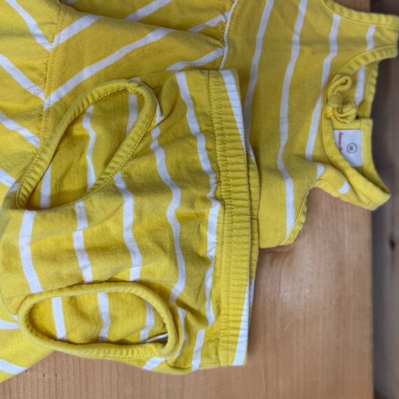 Hanna Anderson Baby Girl Yellow Striped Dress – Size 60 (3-6M) - Picture 5 of 6